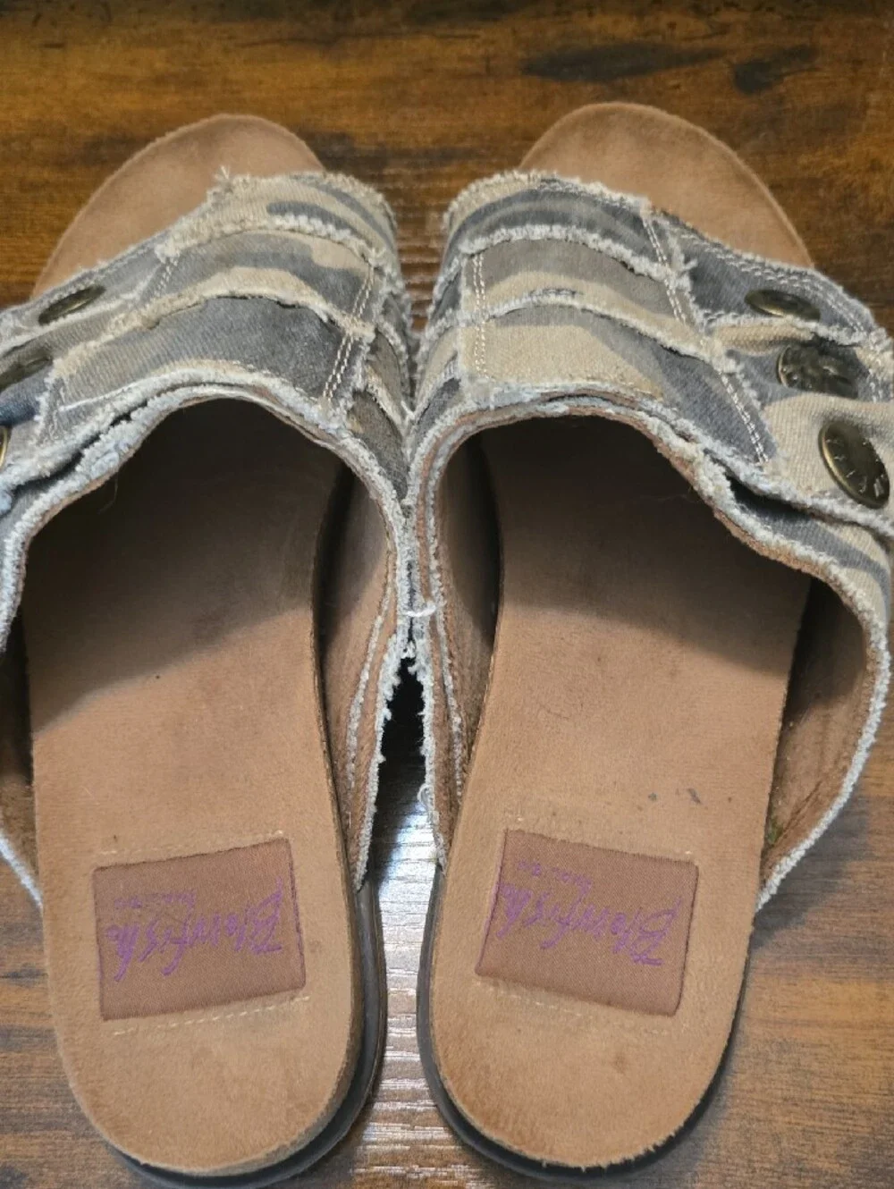 Womens Blowfish Canvas Camo Sandles Size 7